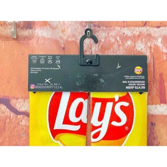 Lays Potato Chips ODD SOX Soft Casual Crew Socks Fits Sizes 6-13 Unisex Colorful - Picture 7 of 7
